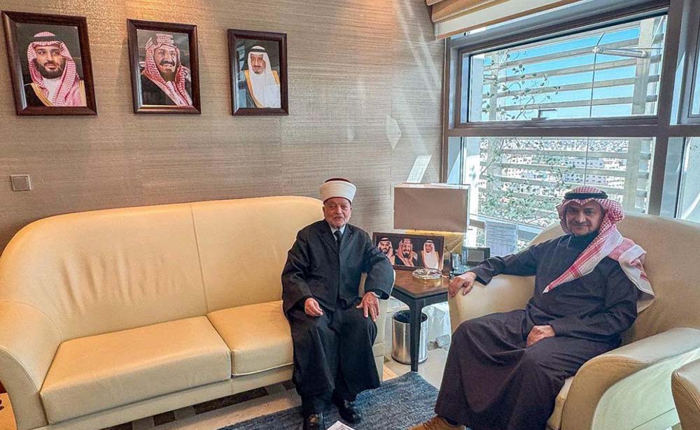 المفتي العام يشارك في حفل تدشين المنصة الإلكترونية لرابطة العالم الإسلامي